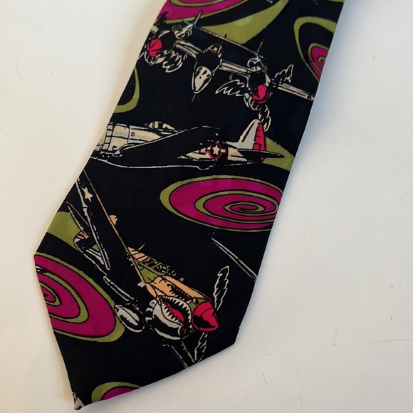 Vintage Fighter Plane Tie / 1991 / Addiction Ties - Picture 2 of 5